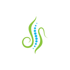 Spine care diagnostics symbol logo template vector illustration design 
