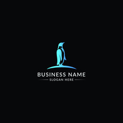 Modern minimal flat Penguin Logo