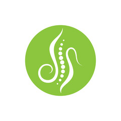 Spine care diagnostics symbol logo template vector illustration design 