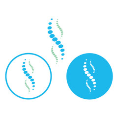 Spine care diagnostics symbol logo template vector illustration design 