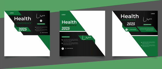 Flat design of medical instagram post