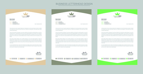 Professional creative company letterhead template design