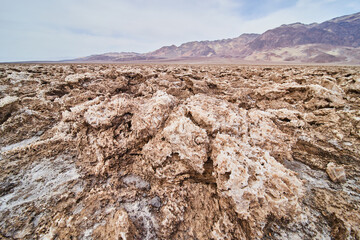 Devils Golf Course in Death Valley detail of salt formations