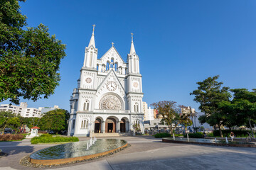 Fototapeta na wymiar Parish Church of the Blessed Sacrament of Itajai in Santa Catarina