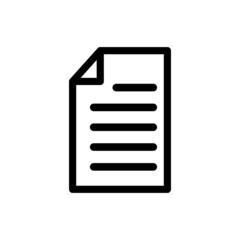 Obraz premium document vektor icon. simple icon