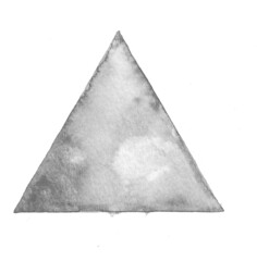 Handmade Painted Isolated Watercolor Primitive Shape Illustration