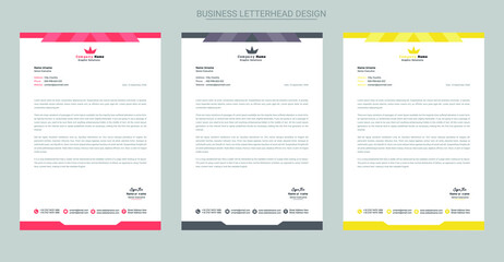 Professional creative company letterhead template design