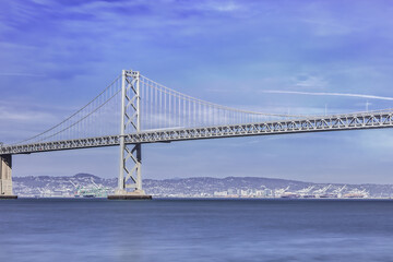 Famous San Francisco Bay Area Bridge During the Day