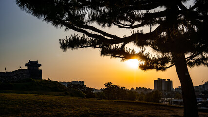 석양이 지는 화성