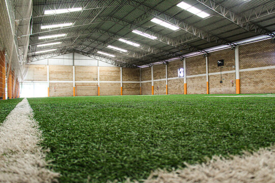 Quadra sint&eacute;tica de futebol society 7
