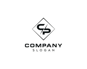Abstract letter CP letter logo-PC Logo Design