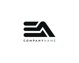Abstract letter EA logo-AE logo design - obrazy, fototapety, plakaty