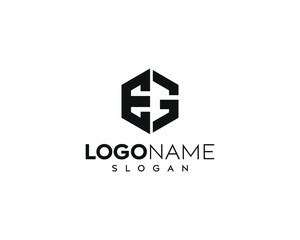 Abstract letter EG logo-EG logo design