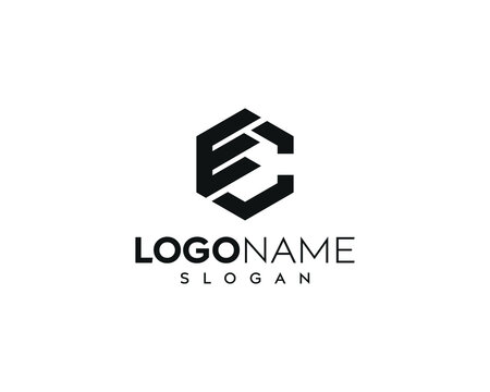 Abstract letter EC logo-CE LOGO