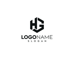 Obraz premium Abstract letter HG logo-HG logo design