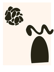 Abstract shapes minimalistic modern poster. Abstract background for poster, print, sublimation, banner, wedding invitation card. Fall abstract illustrations 