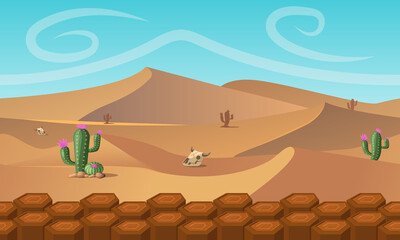 desert 2d  gamebackground