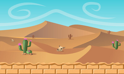 desert 2d gamebackground