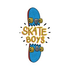 skateboard kids poster for apparel and fun