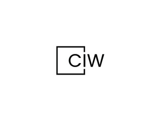 Obraz premium CIW Letter Initial Logo Design Vector Illustration 