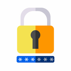 lock icon. suitable to place keys and locks, security, cyber security, protection, etc.