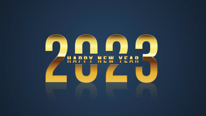 Naklejka na ściany i meble 2023 Happy New Year elegant design - vector illustration of golden 2023 logo numbers - perfect typography for 2023 save the date luxury designs and new year celebration.