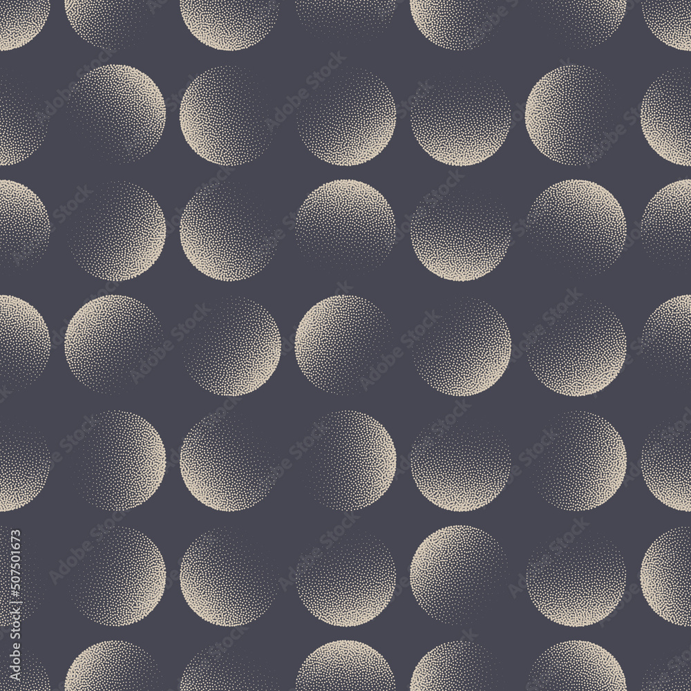 Poster various fade gradation circles regular seamless pattern vector abstract background. cozy retro fashi