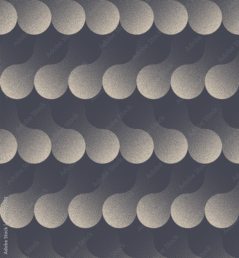 Poster extravagant bizarre fashion trendy seamless pattern vector abstract background. rounded metaball psy