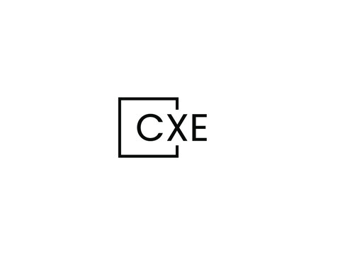 CXE Letter Initial Logo Design Vector Illustration