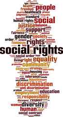 Social rights word cloud