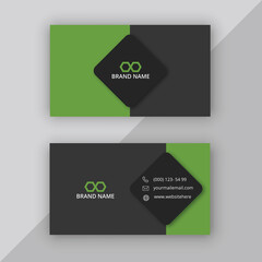 Green black business card design Premium Vector
