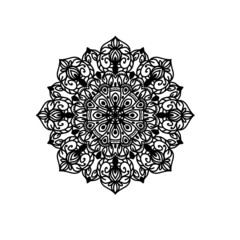 Flower Mandala. Vintage decorative elements. Oriental pattern, vector illustration. Islam, Arabic, Indian, moroccan,spain, turkish, pakistan, chinese, mystic, ottoman motifs. Coloring book page
