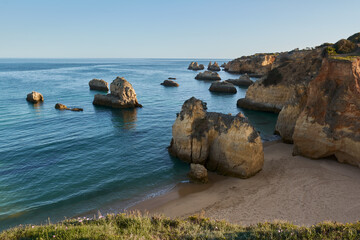 Beautiful view of the beach Praia de Boi&atilde;o in Alvor. Algarve coast, Portugal