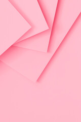 Abstract monochrome creative paper texture background. Minimal geometric pastel pink color shapes...