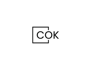 COK Letter Initial Logo Design Vector Illustration