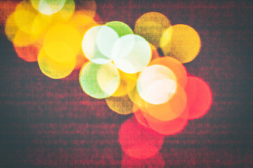 Vintage Grainy Bokeh Light Background
