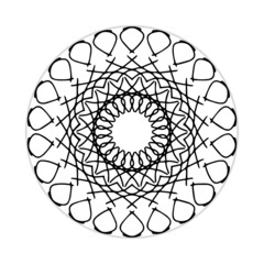 mandala design with abstract shape. black and white vector. ornament and decoration motif concept. template for wallpaper, patterns, carpet, textile and seamless