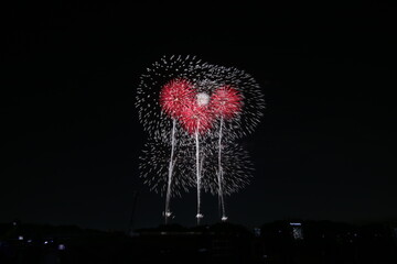 日本の花火師のコラボレーション花火