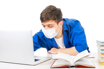 Student in Flu Mask