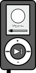 Playing music player media vector