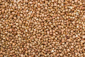 Buckwheat. Buckwheat texture background. Buckwheat background. Groats. Texture.