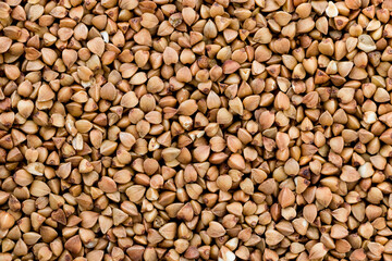 Buckwheat. Buckwheat texture background. Buckwheat background. Groats. Texture.