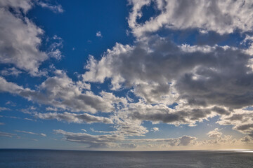 Fototapeta premium amazing coastline with cloudy sky in madeira, portugal