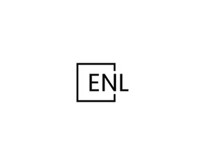 ENL Letter Initial Logo Design Vector Illustration