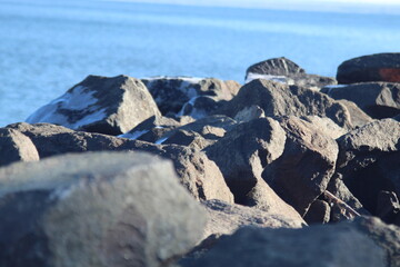 rock in the sea