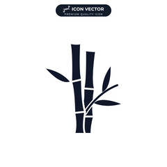 bamboo icon symbol template for graphic and web design collection logo vector illustration