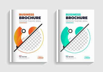 colorful modern company profile business brochure template layout creative and clean annul report professional business brochure template design fully editable text and vector