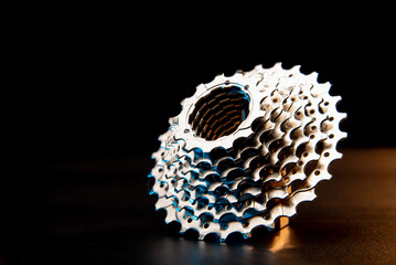 Bicycle cassette. Bicycle parts to be replaced - obrazy, fototapety, plakaty