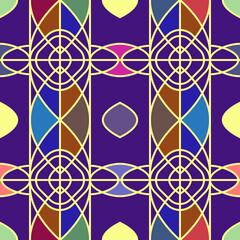 Seamless geometric pattern. Stained glass. Vector stock illustration eps10.