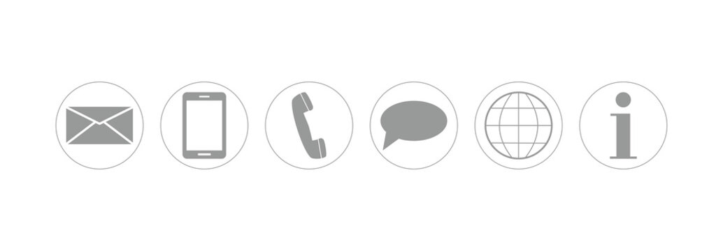 Contact us - set of grey buttons
